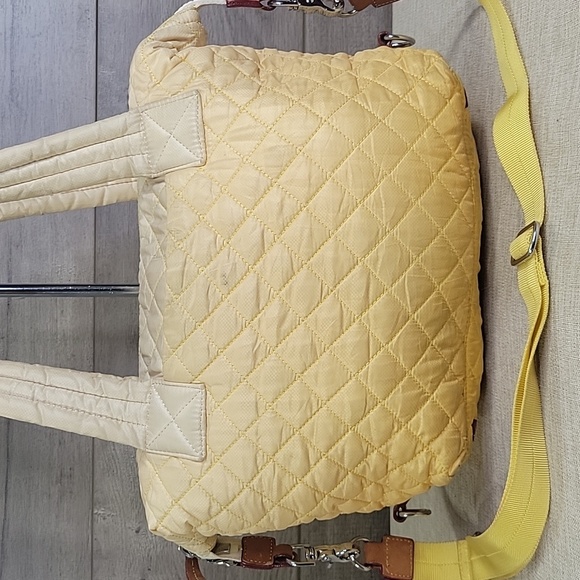 MZ Wallace Yellow Ombre Quilted Nylon Tote Shoulder Bag - Picture 6 of 16